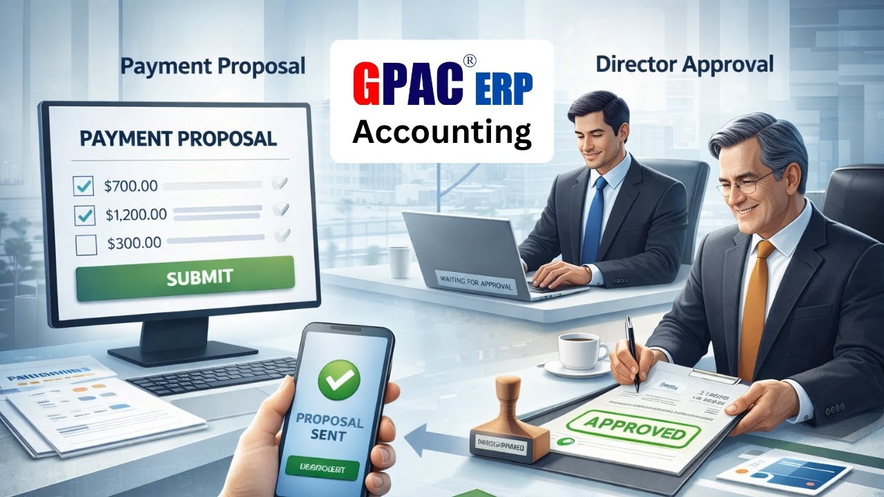 GPAC ERP integrated accounting, inventory, sales and purchasing workflow