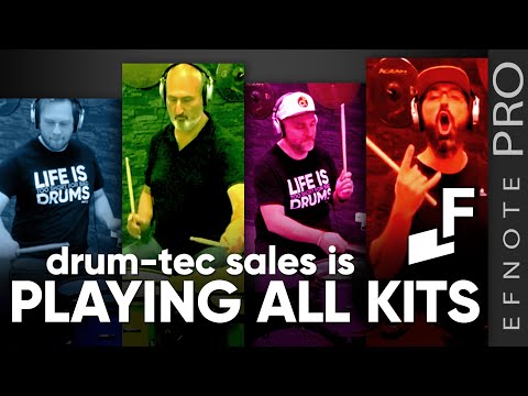 Watch the drum-tec sales-team playing ALL Kits on the EFNote Pro!