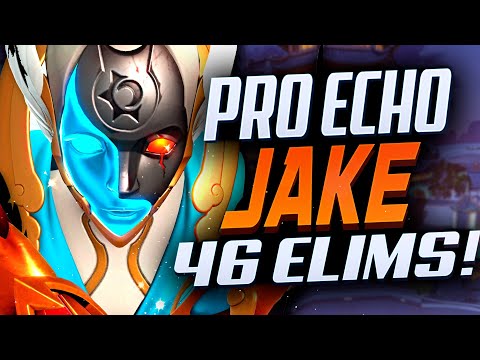 OWL Player Jake Pro Echo - 46 elims! [ Overwatch Season 29 Top 500 ]