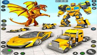 Bee Robot Multi Transform Car Jet Drone Robot || Android Gameplay