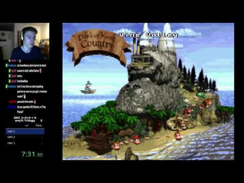 DKC any% Trilogy Speedrun in 3:09:30