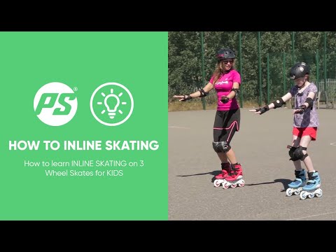 How to learn INLINE SKATING on 3 Wheel Skates for KIDS - BASICS