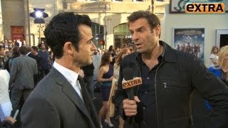 Justin Theroux Talks Jennifer Aniston with 'Extra'