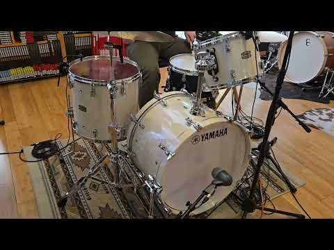 Drum Kits - Yamaha Absolute Hybrid Maple 14x22 9x13 15x16 Drum Kit (Polar White) image 13