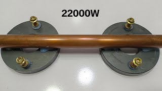 Turn 4 Big Permanent Magnets into 250v Generator Use Copper pipe