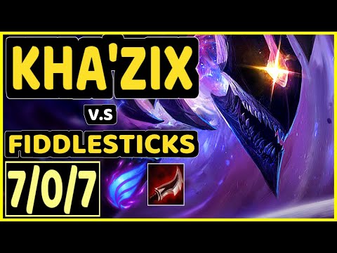 DJOKO (KHA'ZIX) vs FIDDLESTICKS - 7/0/7 KDA JUNGLE CHALLENGER GAMEPLAY - EUW