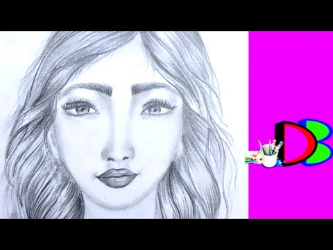How to sketch a women face | Step by Step Drawing of a Girl Face | Women Face Drawing Tutorial Video