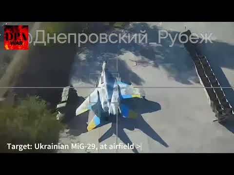 Russia Lancet-3M drone strike Kryvyi Rih Air Base's MiG-29, 70km away from frontline