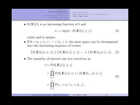 Nadhir Ben Rached – Dynamic splitting method for rare events simulation