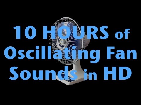 10 Hours of Oscillating Fan Sound HD White Noise for Sleep ALL BLACK - NO LIGHT