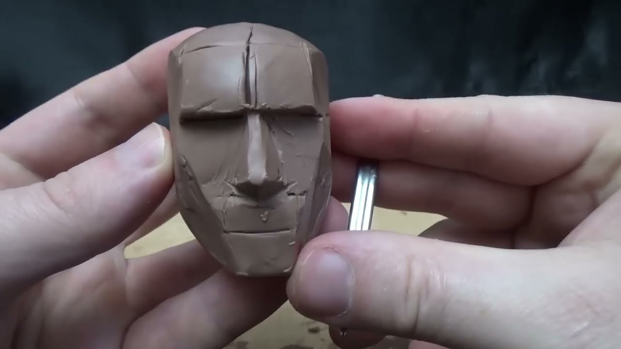 sculpture timelapse of a face by stecca