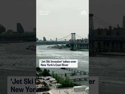 'Jet Ski Invasion' takes over New York's East River