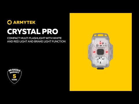 Armytek Crystal Pro — compact multi flashlight with bicycle brake light function