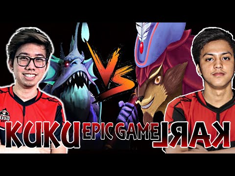 KARL VS KUKU - DOTA 1 LEGEND VS LEGEND!! KARL PANGOLIER/KUKU SLARDAR 7.24 GAMEPLAY