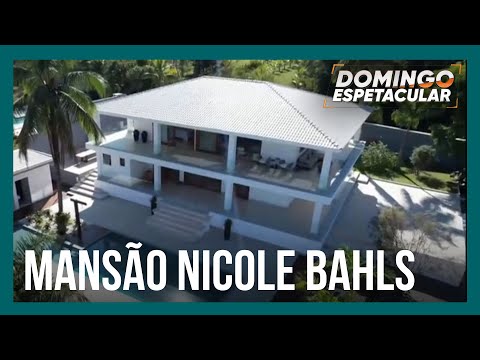Domingo Espetacular te leva para um tour pela mansão de Nicole Bahls