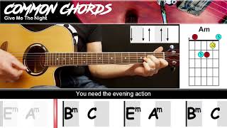 Give Me The Night - George Benson | EASY GUITAR LESSON | Scrolling Chords & Lyrics