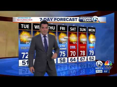 Latest Weather Forecast 11 p.m. Monday