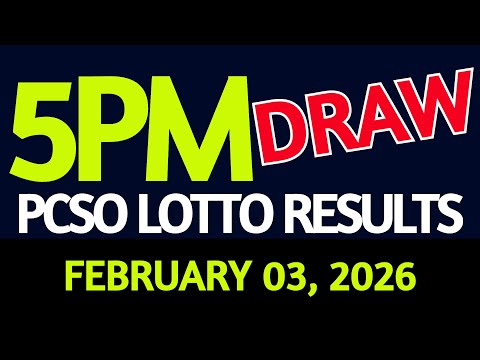 Lotto Result Today 5pm draw February 03, 2026 PCSO