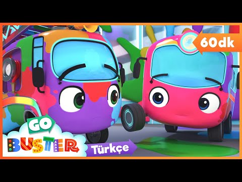 Gökkuşağı Araba Yıkama 🌈 Go Buster Türkçe - Çocuk Çizgi Filmleri