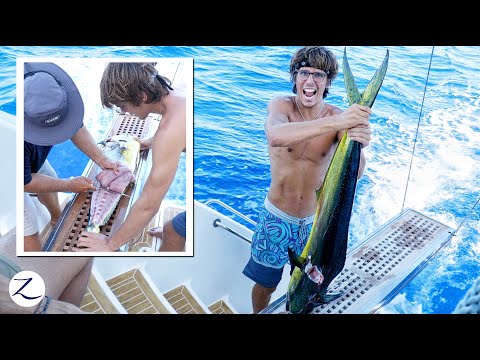 WE FINALLY CAUGHT FISH! Deep Sea Fishing Catch Clean Cook (Ep 253)
