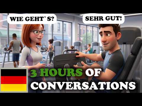 3 HOURS of German Dialogues for Beginners | 70 Conversations A1–A2