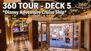 Disney Adventure Cruise Ship (Singapore) | Deck 5 | Full 360 Walkthrough Virtual Tour