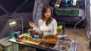 Beach Car Camping with One-Touch Shelter