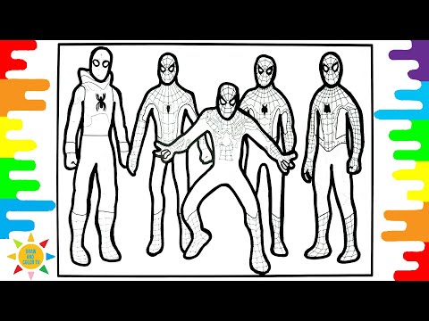 Spider-Man All Colors|Spider-Man Coloring Page|Spektrem - Shine [NCS Release]