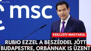 Rubio ezzel az üzenettel jött Budapestre: Együtt kell megállítanunk Európa zuhanását
