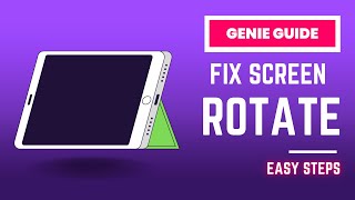 How to Fix Screen Rotation on iPad !