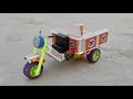 How To Make Auto Rickshaw At Home Diy Matchbox Electric Tuk Tuk Trolley