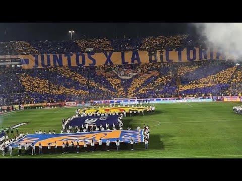 "Recibimiento Tigres vs América Final ida Apertura 2023 #ligamx #america #tigres" Barra: Libres y Lokos &bull; Club: Tigres