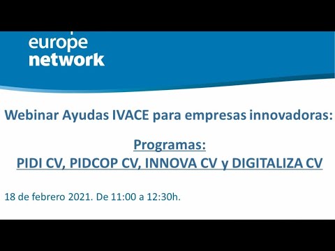 Webinar Ayudas IVACE 2021 para empresas innovadoras[;;;][;;;]