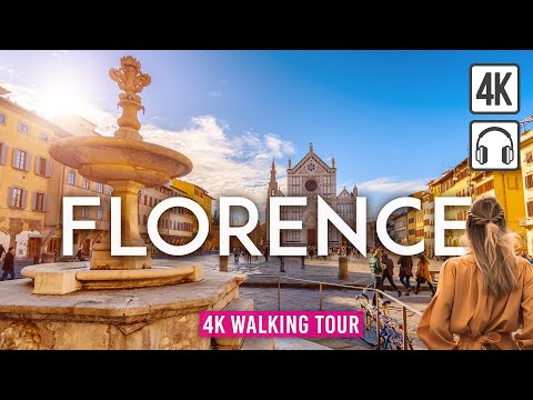 FLORENCE, Italy 4K Walking Tour - Captions & Immersive Sound [4K Ultra HD/60fps]