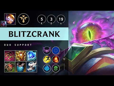 Blitzcrank Support vs Janna - EUW Master Patch 14.24