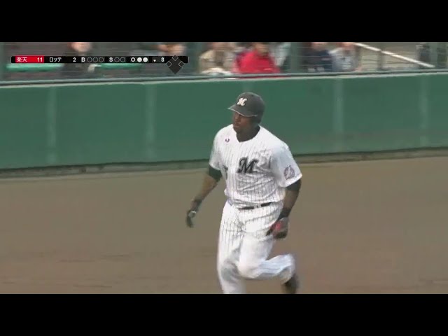 【ファーム】甘い球は逃さない!! マリーンズ・ペゲーロのホームラン!!  2018/4/11 M-E(ファーム)