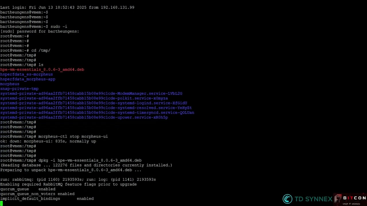 HPE VM Essentials - Upgrade VM Essentials