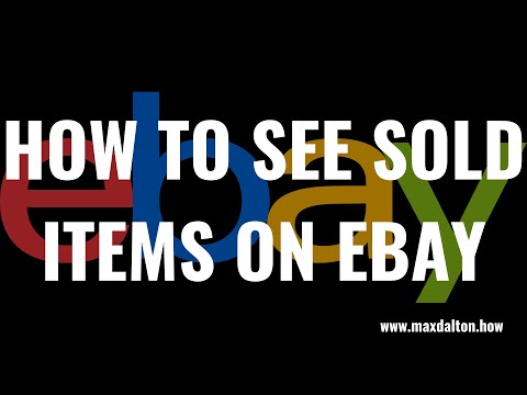 Part of a video titled How to See Sold Items on EBay - YouTube