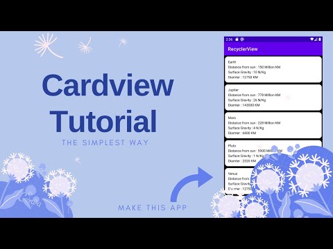 Learn Cardview with RecyclerView in Android Android Studio Tutorial