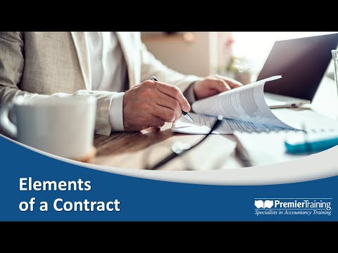AAT Q2022 Level 2 The Business Environment (BENV) - Elements of a contract