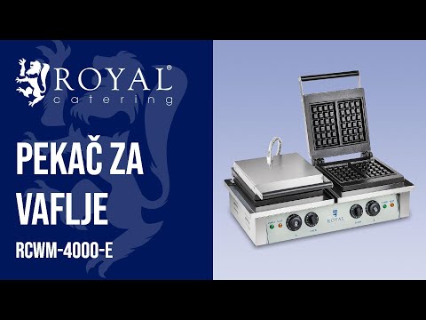 videoposnetek - Pekač za vaflje - 2 x 2000 vatov - pravokoten