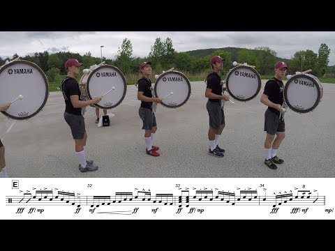 2018 Boston Crusaders Basses - LEARN THE MUSIC to "Marimba Spiritual"