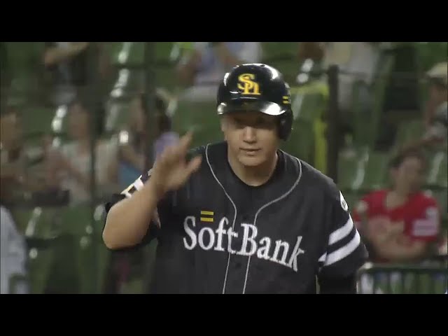 【3回表】4番も打った!! ホークス・李大浩 同点タイムリーヒット!!  2014/8/5 L-H