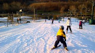 preview picture of video 'Parker Jax skiing with Holy Family Ski Club at Brandywine Ski Resort 1.6.12'