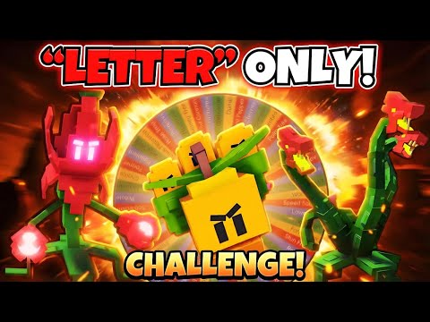 WE MAKE "RANDOM LETTER" TEAM For INSANE Challenge in Garden Tower Defense?!