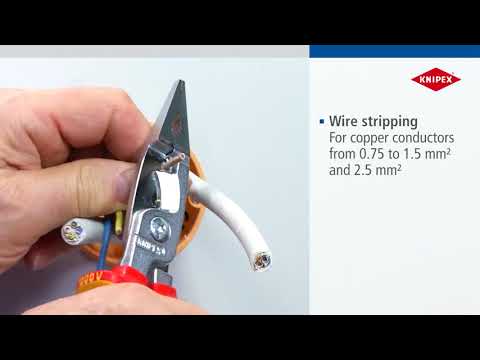 Replės elektrikui VDE 200mm, Knipex video