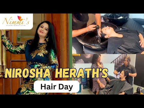 Nirosha Herath's Hair Day at nimmi's salon #NiroshaHerath