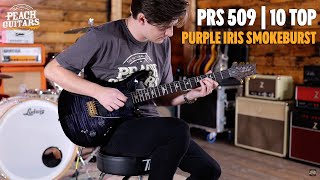 Video thumbnail for No Talking...Just Tones | PRS 509 Custom Colour Purple Iris Smokeburst Wrap 10 Top by Peach Guitars