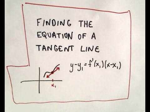 Finding the Equation of a Tangent Line