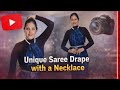 Free Saree Draping Tutorial Drape Saree With A Necklace Cocktail Saree Drape Party Saree Drape